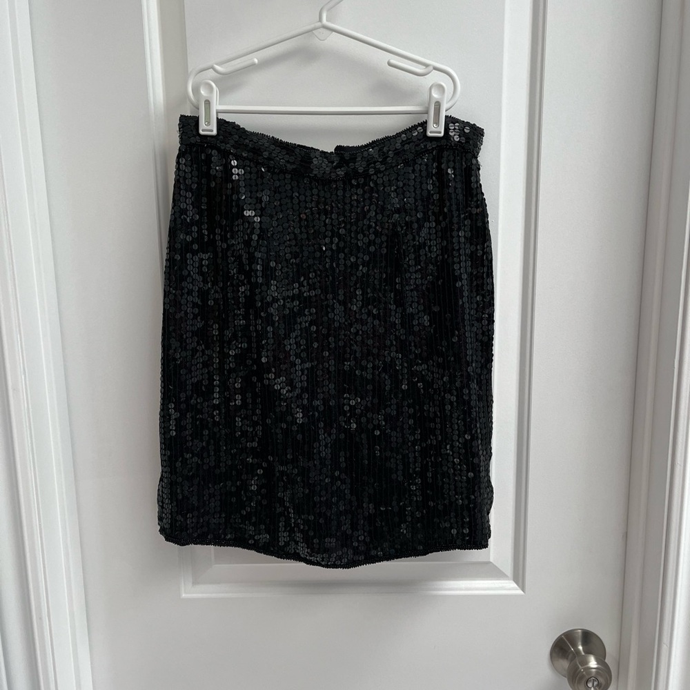 Sparkly black sequin skirt